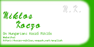 miklos koczo business card